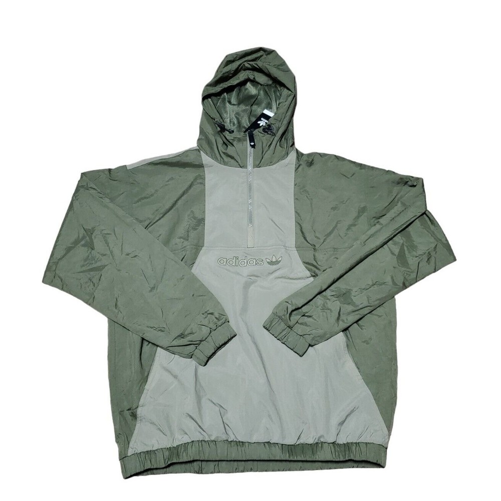 Adidas Originals Unisex Skateboarding Anorak Windbreaker Jacket Green Retro Sz M